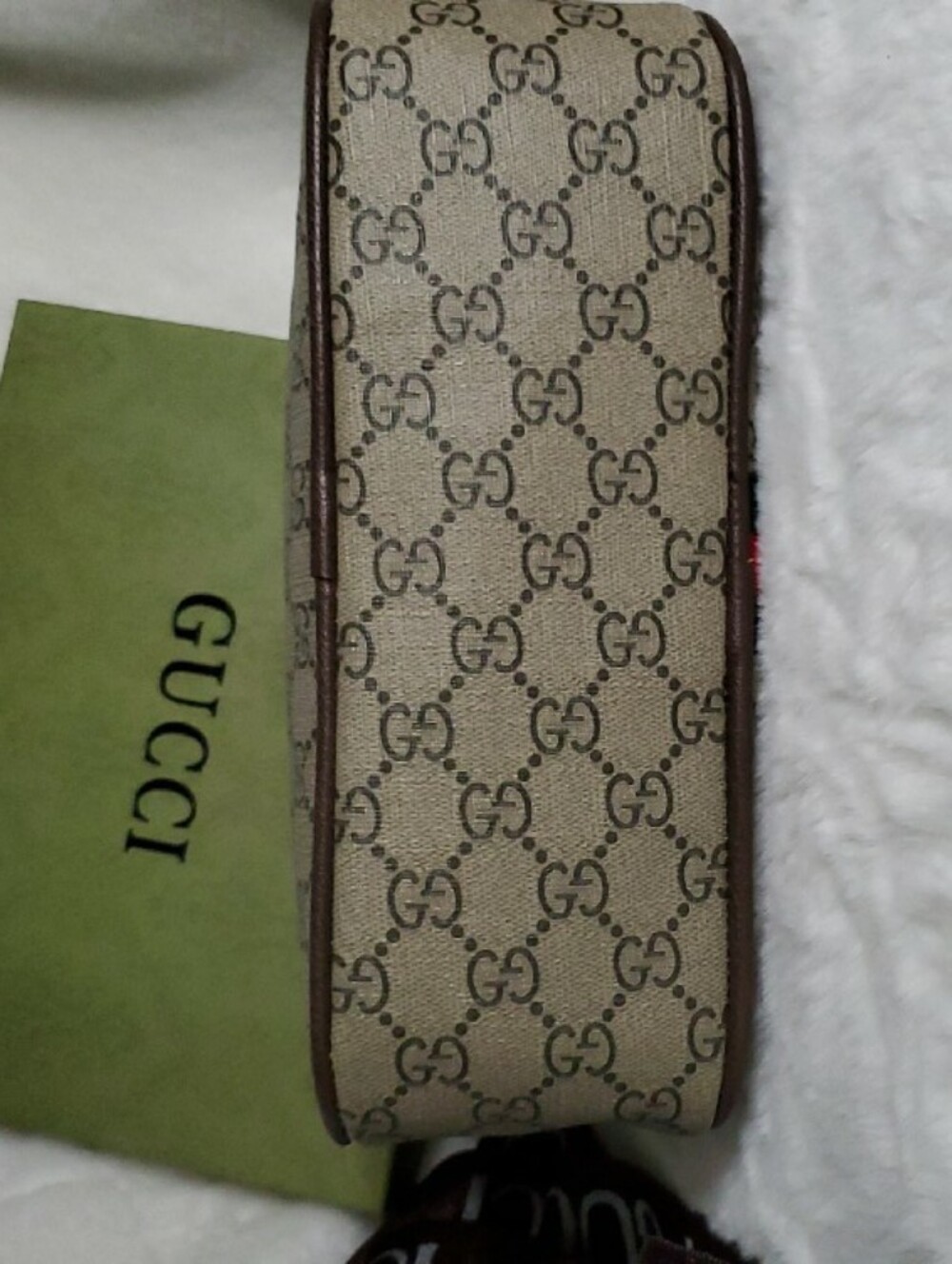 Brown GG Supreme Messenger with Green-Red Web Stripe - Picture 8 of 15